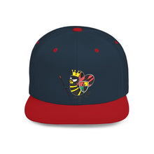 Load image into Gallery viewer, Bee King Flat Bill Snapback Hat - Trendy Adjustable Cap for Stylish Looks