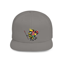 Load image into Gallery viewer, Bee King Flat Bill Snapback Hat - Trendy Adjustable Cap for Stylish Looks