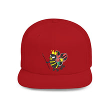Load image into Gallery viewer, Bee King Flat Bill Snapback Hat - Trendy Adjustable Cap for Stylish Looks