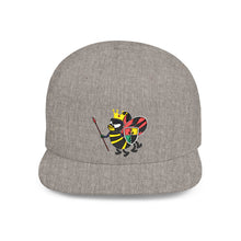 Load image into Gallery viewer, Bee King Flat Bill Snapback Hat - Trendy Adjustable Cap for Stylish Looks