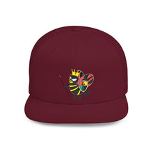 Load image into Gallery viewer, Bee King Flat Bill Snapback Hat - Trendy Adjustable Cap for Stylish Looks