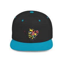 Load image into Gallery viewer, Bee King Flat Bill Snapback Hat - Trendy Adjustable Cap for Stylish Looks
