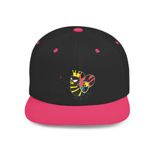 Load image into Gallery viewer, Bee King Flat Bill Snapback Hat - Trendy Adjustable Cap for Stylish Looks