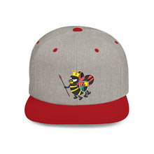 Load image into Gallery viewer, Bee King Flat Bill Snapback Hat - Trendy Adjustable Cap for Stylish Looks