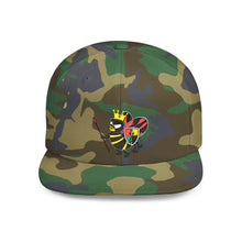 Load image into Gallery viewer, Bee King Flat Bill Snapback Hat - Trendy Adjustable Cap for Stylish Looks