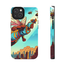 Load image into Gallery viewer, Superhero Bee Guardian Phone Case - Tough &amp; Stylish Design
