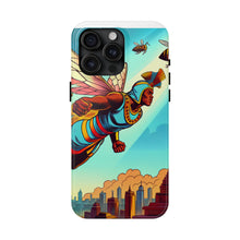 Load image into Gallery viewer, Superhero Bee Guardian Phone Case - Tough &amp; Stylish Design
