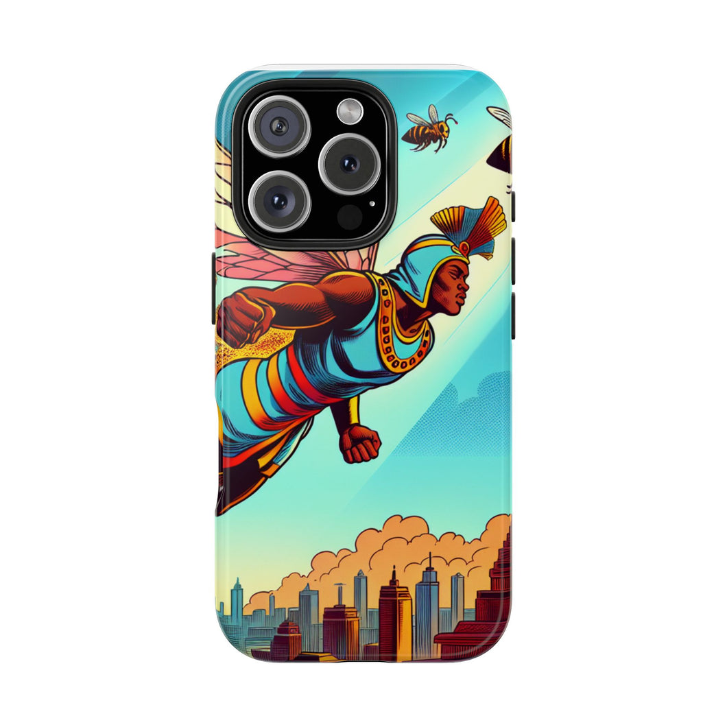 Superhero Bee Guardian Phone Case - Tough & Stylish Design